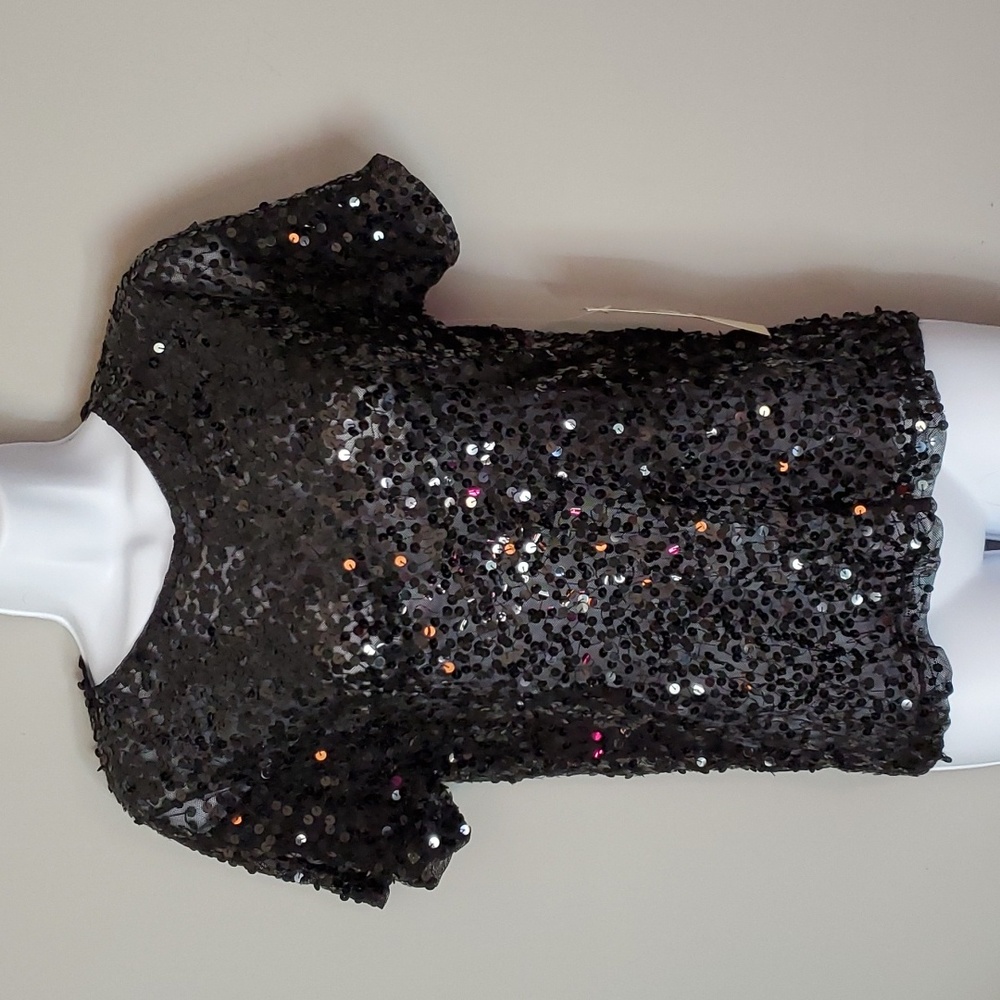 NWT Winnie and Joe black sequin top Size S